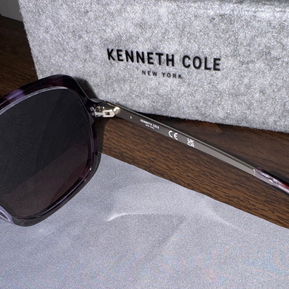 Kenneth Cole Purple Tortoise Shell Sunglasses | NW - Picture 3 of 7